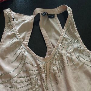 Rock & Republic Pink Top with Silver Embellishments